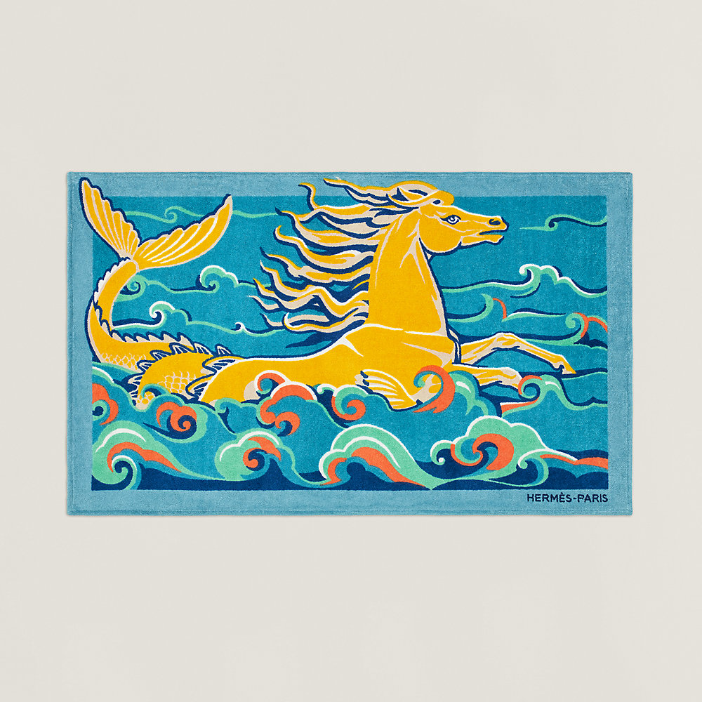 ビーチタオル 《シュヴァル・マラン》 - ブルー | Hermès - エルメス